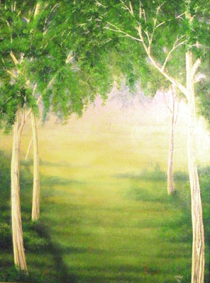 Landschaftsmalerei,idun,kunst,galerie,bilder,pictures,landscape,tree,Birken,Baeume