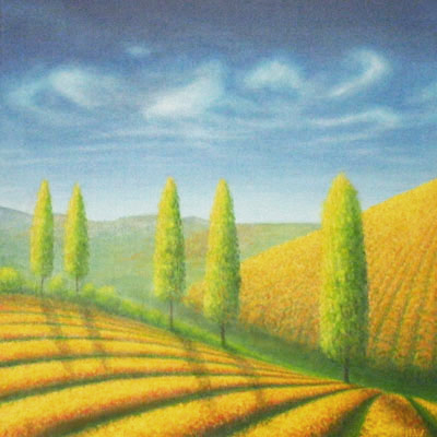 Malerei,fine art,Bilder,pictures,Landschaft,landscape,Felder,Baeume