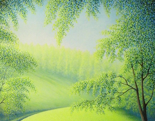 Malerei,fine art,Bilder,Landschaft,landscape,Sommer,Sonne,Idylle,Festessen,Acrylbild